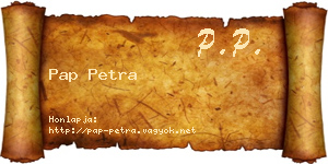 Pap Petra névjegykártya