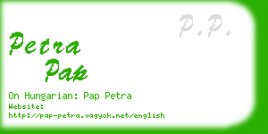 petra pap business card